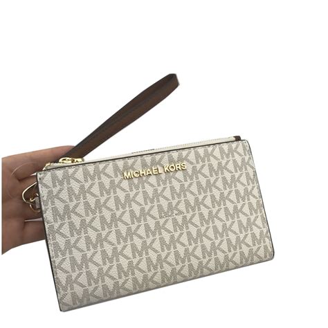 michael kors zip up wallet|michael kors wristlet wallet outlet.